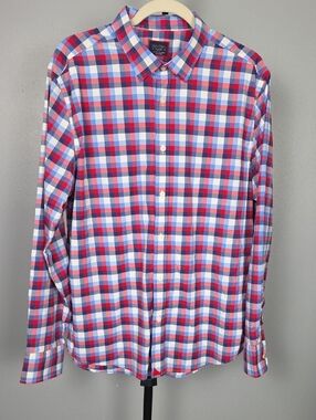 UNTUCKit Mens Stever Hill 33984 Plaid Wrinkle Free Long Sleeve Button Down XL